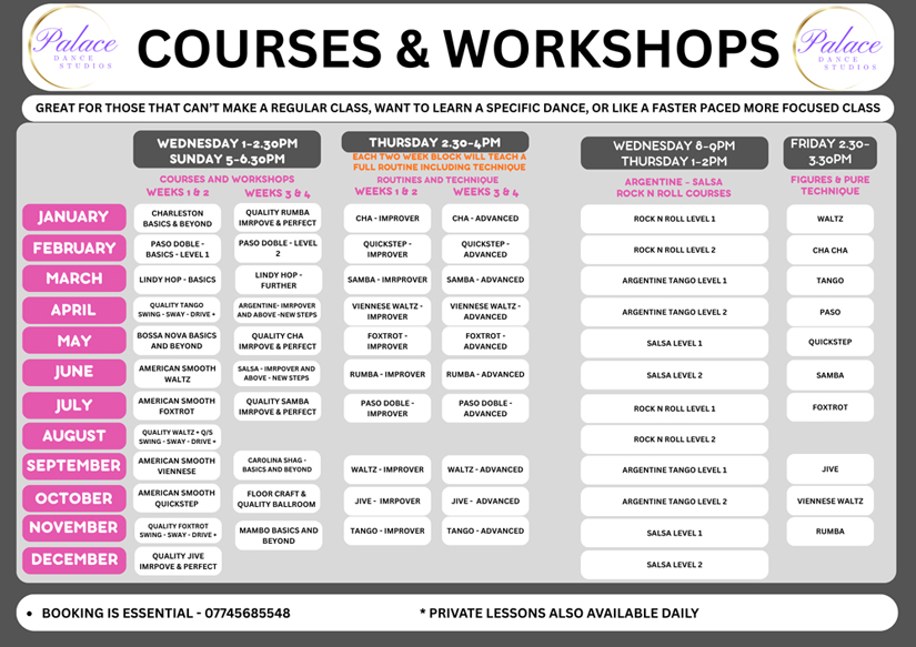 Dance Courses & Workshops